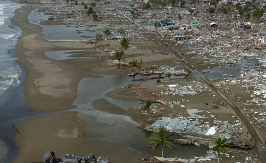 Tsunami height and flooding area prediction services