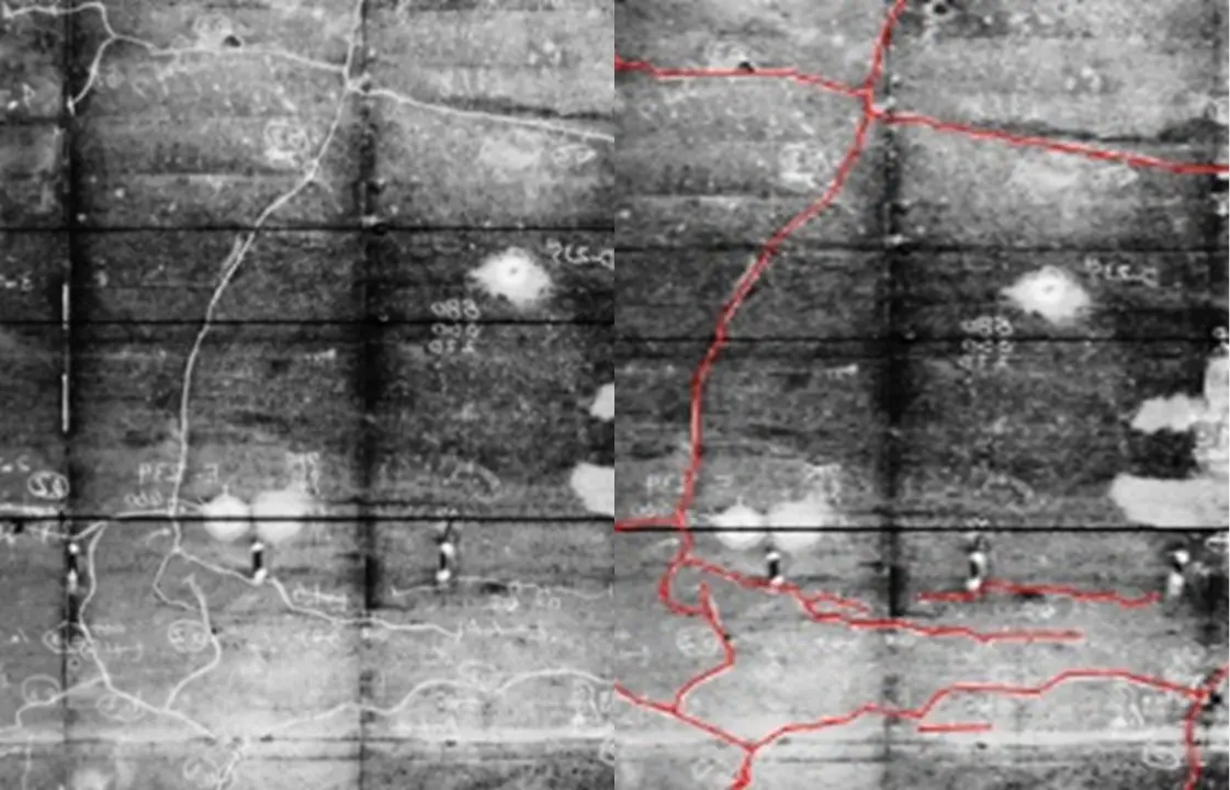 Extraction of cracks by AI